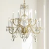 Traditional Crystal 31"W 12-Light Polished Brass Chandelier -Outlet The Radiantix Store traditional crystal 31 inchw 12 light polished brass chandelier 94c12cropped