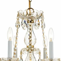 Traditional Crystal 31"W 12-Light Polished Brass Chandelier -Outlet The Radiantix Store traditional crystal 31 inchw 12 light polished brass chandelier 94c12views3