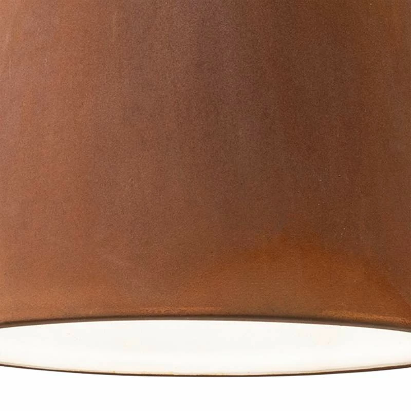 Trapezoid 7 3/4" Wide Real Rust Ceramic LED Mini Pendant Light 4 Trapezoid 7 3/4" Wide Real Rust Ceramic LED Mini Pendant Light - Image 2