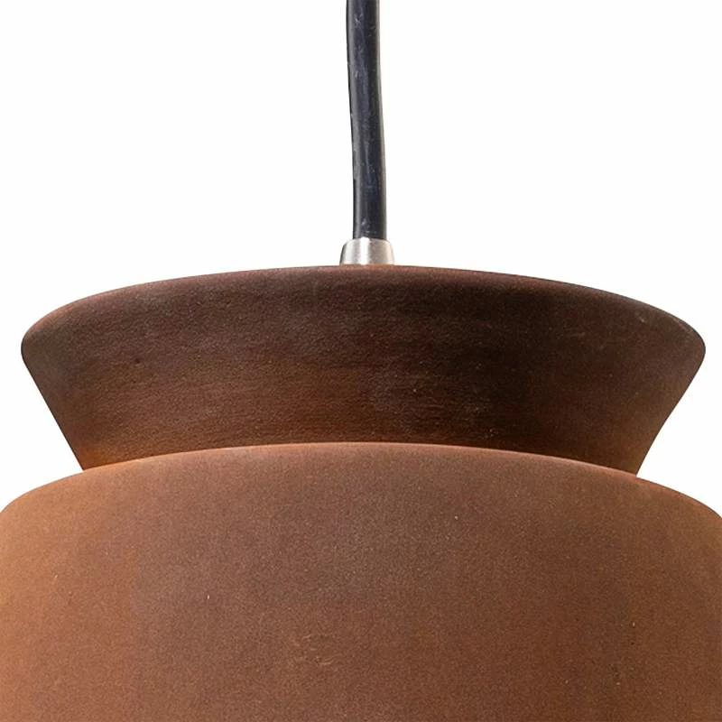 Trapezoid 7 3/4" Wide Real Rust Ceramic LED Mini Pendant Light 5 Trapezoid 7 3/4" Wide Real Rust Ceramic LED Mini Pendant Light - Image 3