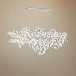 Trento 55 3/4" Wide Champagne Silver 15-Light Oval Chandelier