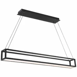 Trick Box 47 1/4"W Black LED Kitchen Island Light Pendant 6 Trick Box 47 1/4"W Black LED Kitchen Island Light Pendant -Outlet The Radiantix Store trick box 47 and one quarter inchw black led kitchen island light pendant 76j81