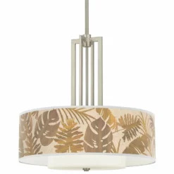 Tropical Woodwork Carey 24" Brushed Nickel 4-Light Chandelier