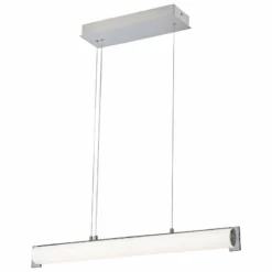 Tube 30"W Brushed Nickel LED Kitchen Island Light Pendant -Outlet The Radiantix Store tube 30 inchw brushed nickel led kitchen island light pendant 15j05views3