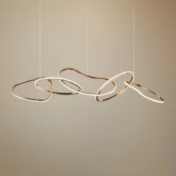 Unity 55" Brushed Champagne LED Kitchen Island Light Pendant