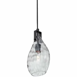 Uttermost Campester 9" Wide Black And Clear Mini Pendant -Outlet The Radiantix Store uttermost campester 9 inch wide black and clear mini pendant 8r526views1