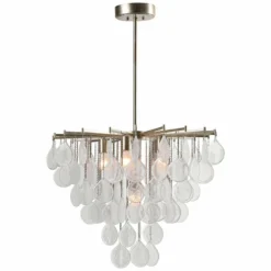Uttermost Goccia 28 3/4" Wide Silver 6-Light Pendant Light