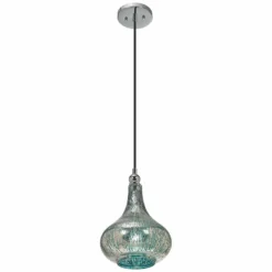 Uttermost Norbello 9" Wide Blue Green Mercury Glass Mini Pendant -Outlet The Radiantix Store uttermost norbello 9 inch wide blue green mercury glass mini pendant 2c649views3