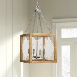 Uttermost Perspex Brushed Nickel 4-Light Pendant Light