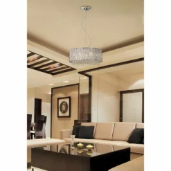 ET2 Spiral 22 1/2" Wide 10-Light Crystal Pendant Light -Outlet The Radiantix Store v1305 contemporary modern living room
