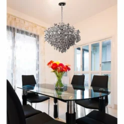 Maxim Comet 35" Wide Chrome And Crystal Chandelier
