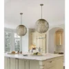 Maxim Arabesque 23" Wide Round Golden Silver Pendant Light -Outlet The Radiantix Store v3357 transitional kitchen