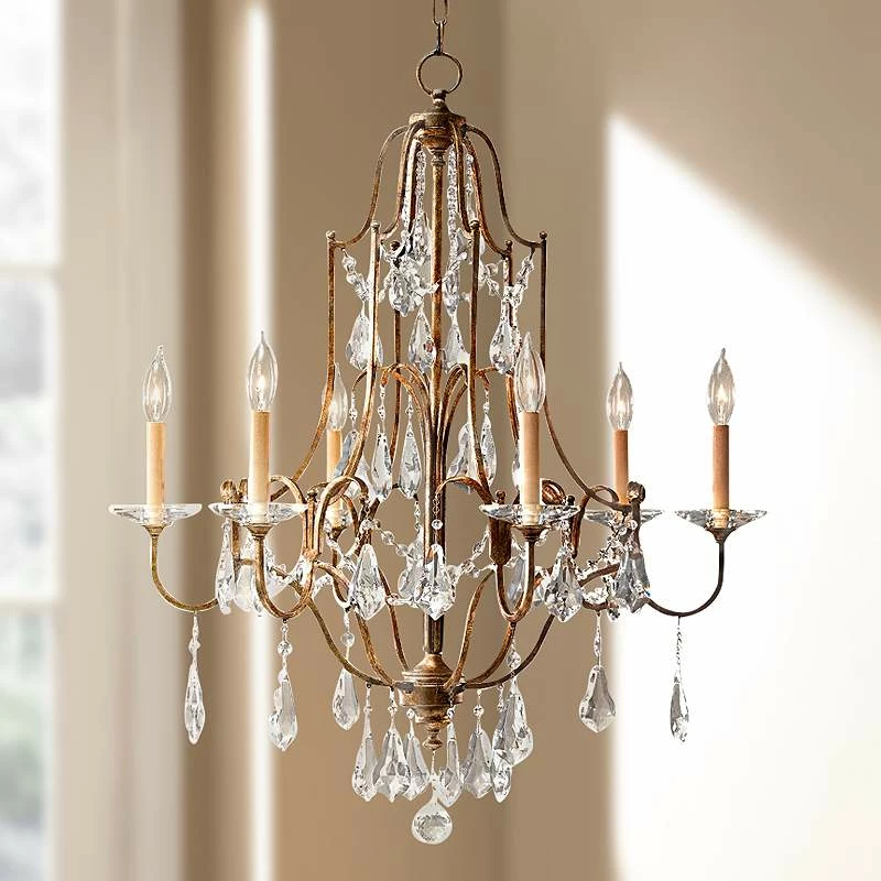 Valentina 28 1/2" Oxidized Bronze Traditional Crystal Chandelier 3 Valentina 28 1/2" Oxidized Bronze Traditional Crystal Chandelier