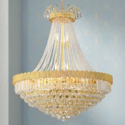 Valentina 31 1/4" Wide Gold And Crystal 24-Light Chandelier