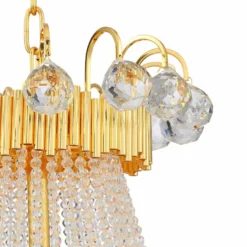Valentina 31 1/4" Wide Gold And Crystal 24-Light Chandelier -Outlet The Radiantix Store valentina 31 and one quarter inch wide gold and crystal 24 light chandelier 71v05views2
