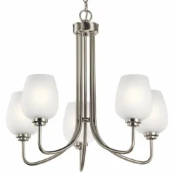 Valserrano 24 1/4" Wide Brushed Nickel 5-Light Chandelier -Outlet The Radiantix Store valserrano 24 and one quarter inch wide brushed nickel 5 light chandelier 75c80views1
