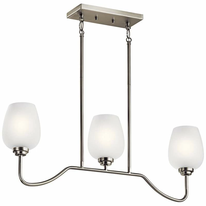 Valserrano 31" Wide Nickel Kitchen Island Light Chandelier 4 Valserrano 31" Wide Nickel Kitchen Island Light Chandelier - Image 2