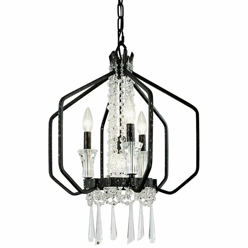 Varaluz Barcelona 18"W Onyx 4-Light Crystal Pendant Light 4 Varaluz Barcelona 18"W Onyx 4-Light Crystal Pendant Light - Image 2