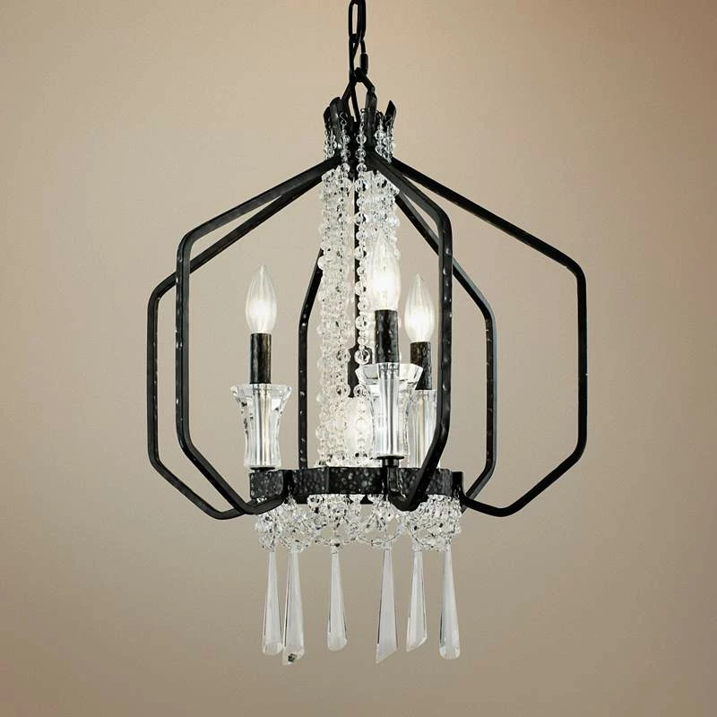 Varaluz Barcelona 18"W Onyx 4-Light Crystal Pendant Light 3 Varaluz Barcelona 18"W Onyx 4-Light Crystal Pendant Light