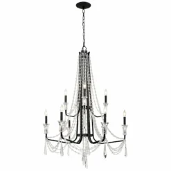 Varaluz Barcelona 34 1/2"W Onyx Crystal 9-Light Chandelier 9 Varaluz Barcelona 34 1/2"W Onyx Crystal 9-Light Chandelier -Outlet The Radiantix Store varaluz barcelona 34 and one half inchw onyx crystal 9 light chandelier 86f90views3