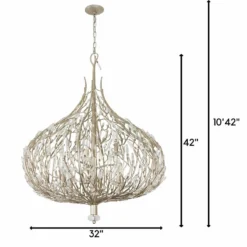 Varaluz Bask 32" Wide Gold Dust Crystal Pendant Light -Outlet The Radiantix Store varaluz bask 32 inch wide gold dust crystal pendant light 9m979views4