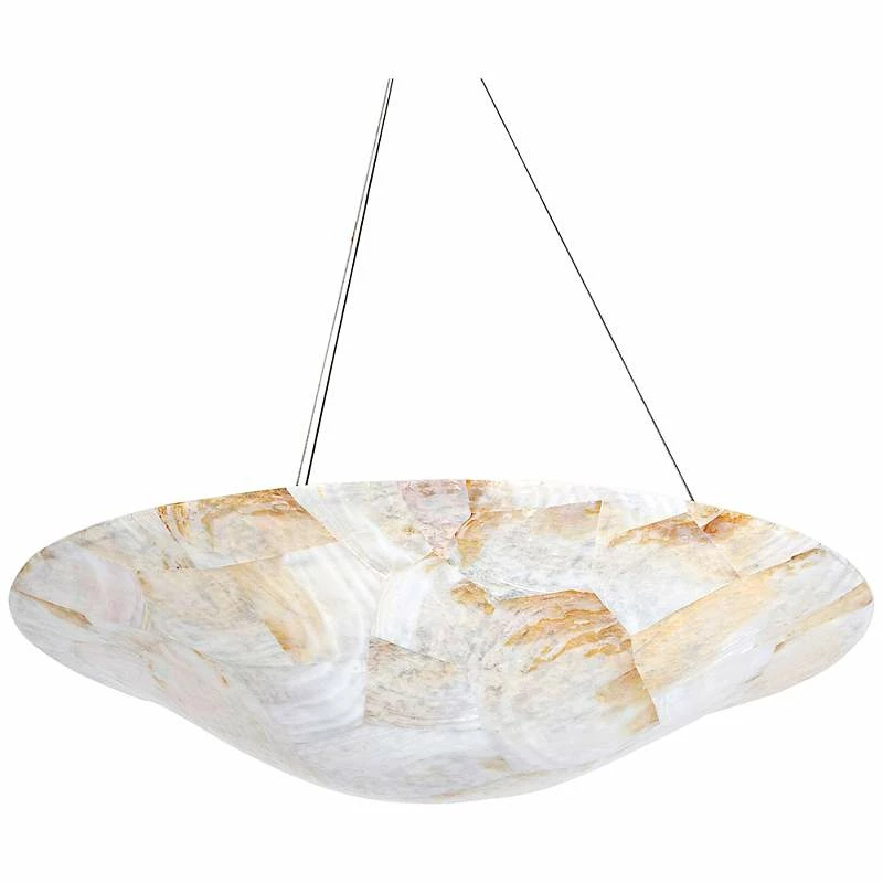 Varaluz Big 24" Wide Kabebe Shell Chandelier 4 Varaluz Big 24" Wide Kabebe Shell Chandelier - Image 2