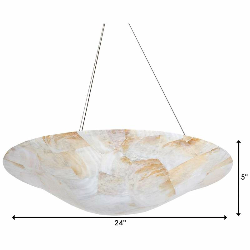 Varaluz Big 24" Wide Kabebe Shell Chandelier 6 Varaluz Big 24" Wide Kabebe Shell Chandelier - Image 4