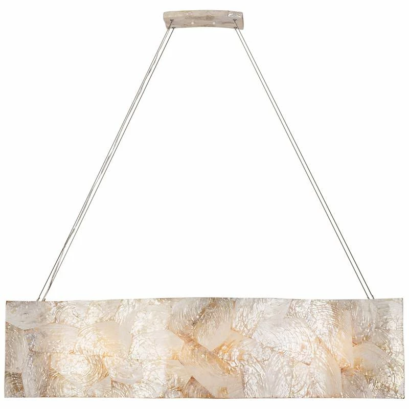 Varaluz Big 36" Wide Kabebe Shell Linear Pendant Light 4 Varaluz Big 36" Wide Kabebe Shell Linear Pendant Light - Image 2