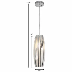 Varaluz Chroman Empire 5 1/2" Wide Modern Glass Mini-Pendant -Outlet The Radiantix Store varaluz chroman empire 5 and one half inch wide modern glass mini pendant 6p888views2