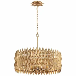 Varaluz Forever 30" Wide French Gold Drum Pendant Light