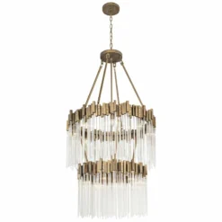 Varaluz Matrix 30" Wide Havana Gold 2-Tier Chandelier -Outlet The Radiantix Store varaluz matrix 30 inch wide havana gold 2 tier chandelier 86g14views2
