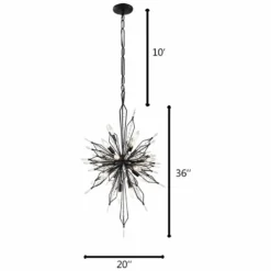 Varaluz Orbital 20" Wide Carbon And Crystal Foyer Pendant -Outlet The Radiantix Store varaluz orbital 20 inch wide carbon and crystal foyer pendant 69p58views2