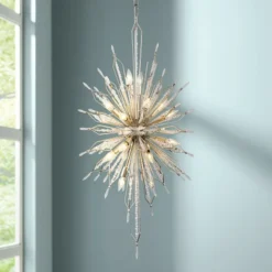 Varaluz Orbital 24" Wide Gold Dust And Crystal Foyer Pendant