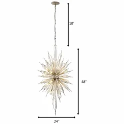 Varaluz Orbital 24" Wide Gold Dust And Crystal Foyer Pendant -Outlet The Radiantix Store varaluz orbital 24 inch wide gold dust and crystal foyer pendant 69p61views2