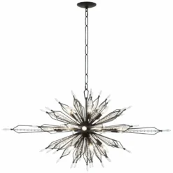 Varaluz Orbital 36" Wide Black And Crystal Modern Ceiling Pendant -Outlet The Radiantix Store varaluz orbital 36 inch wide black and crystal modern ceiling pendant 555e2views2