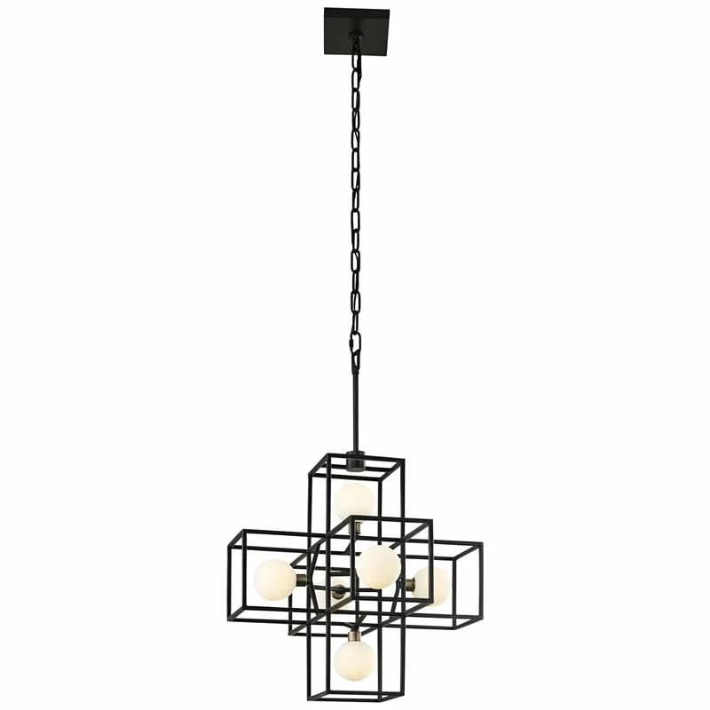 Varaluz Plaza 17 1/2" Wide Carbon 6-Light LED Pendant 4 Varaluz Plaza 17 1/2" Wide Carbon 6-Light LED Pendant - Image 2