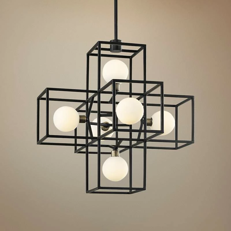 Varaluz Plaza 17 1/2" Wide Carbon 6-Light LED Pendant 3 Varaluz Plaza 17 1/2" Wide Carbon 6-Light LED Pendant