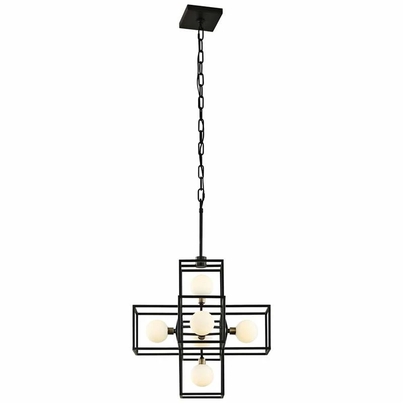 Varaluz Plaza 17 1/2" Wide Carbon 6-Light LED Pendant 5 Varaluz Plaza 17 1/2" Wide Carbon 6-Light LED Pendant - Image 3