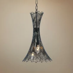 Varaluz Rikki 12 1/2"W Carbon And Aged Gold Foyer Pendant