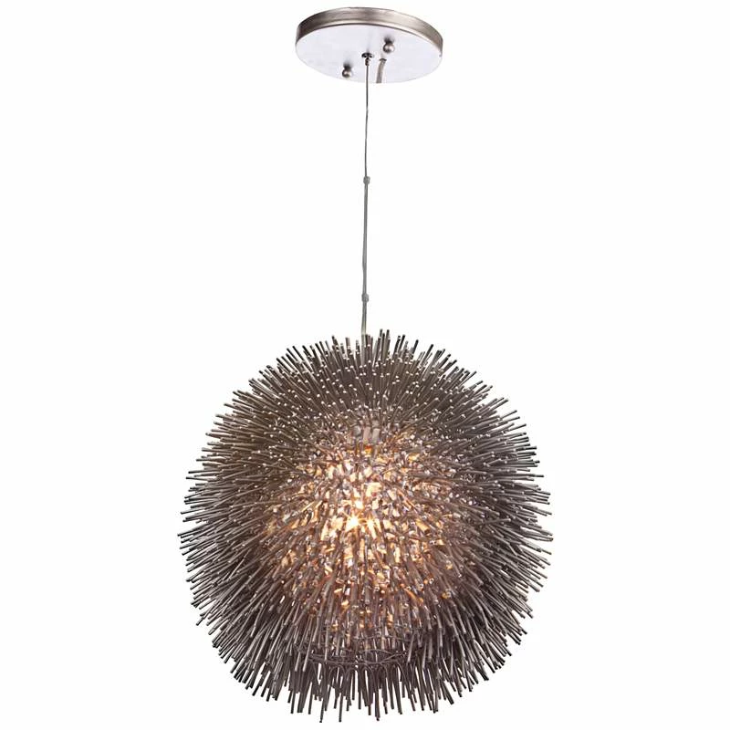 Varaluz Urchin 13" Wide Painted Chrome Pendant Light 4 Varaluz Urchin 13" Wide Painted Chrome Pendant Light - Image 2