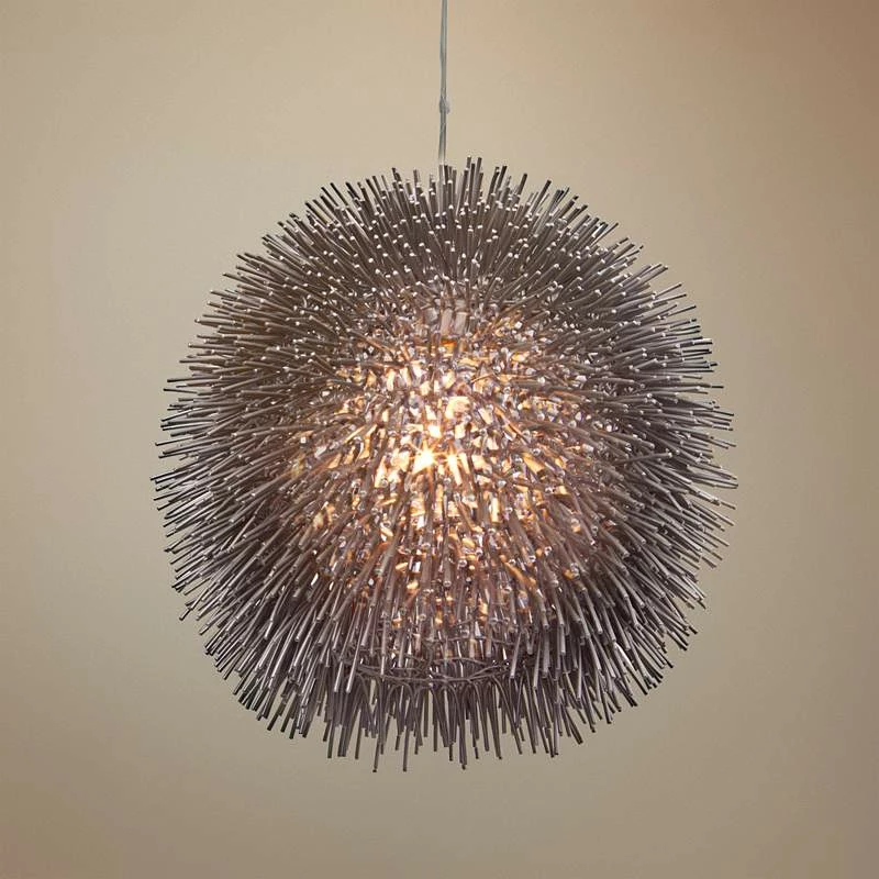Varaluz Urchin 13" Wide Painted Chrome Pendant Light 3 Varaluz Urchin 13" Wide Painted Chrome Pendant Light