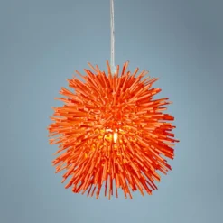 Varaluz Urchin 6 1/4" Wide Electric Pumpkin Orange Mini Pendant