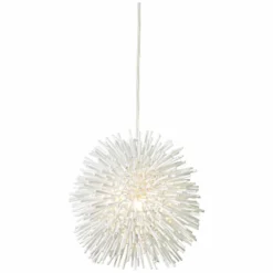 Varaluz Urchin 6 1/4" Wide White Mini Pendant Light -Outlet The Radiantix Store varaluz urchin 6 and one quarter inch wide white mini pendant light 4w617