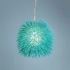 Varaluz Urchin 9" Wide Aqua Velvet Mini Pendant Light -Outlet The Radiantix Store varaluz urchin 9 inch wide aqua velvet mini pendant light 7w942cropped