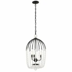 Varaluz Voliere 14 1/2" Wide Matte Black Crystal 3-Light Pendant -Outlet The Radiantix Store varaluz voliere 14 and one half inch wide matte black crystal 3 light pendant 508k1views3