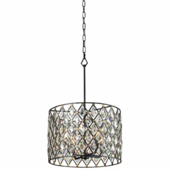 Varaluz Windsor 18"W Carbon And Gold 4-Light Pendant Light