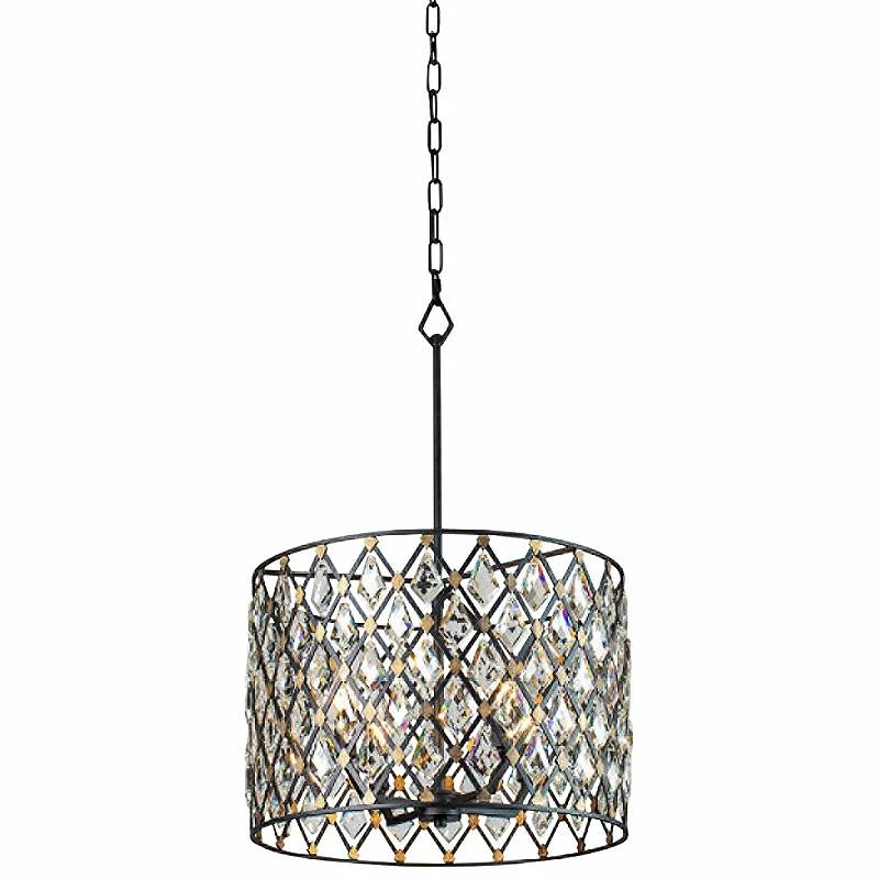 Varaluz Windsor 18"W Carbon And Gold 4-Light Pendant Light 3 Varaluz Windsor 18"W Carbon And Gold 4-Light Pendant Light