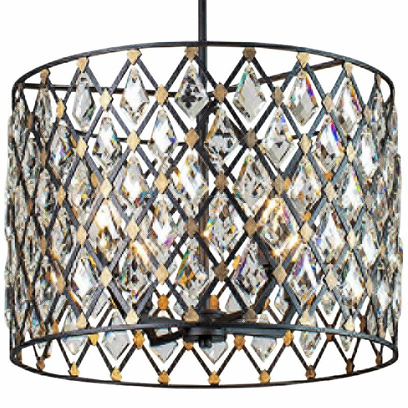 Varaluz Windsor 18"W Carbon And Gold 4-Light Pendant Light 4 Varaluz Windsor 18"W Carbon And Gold 4-Light Pendant Light - Image 2