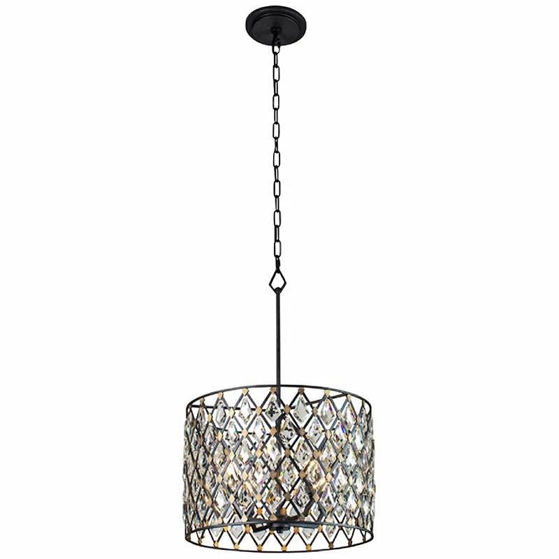Varaluz Windsor 18"W Carbon And Gold 4-Light Pendant Light 6 Varaluz Windsor 18"W Carbon And Gold 4-Light Pendant Light - Image 4