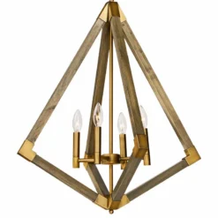 Maxim Vector 24" Wide Weathered Oak W/ Antique Brass Pendant Light -Outlet The Radiantix Store vector 24 inch wide weathered oak w antique brass pendant light 67p36views1